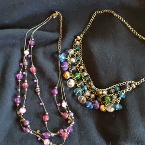 2 beaded necklaces